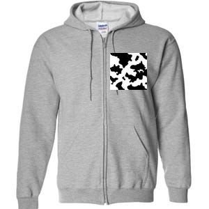 Cow Pattern Full Zip Hoodie