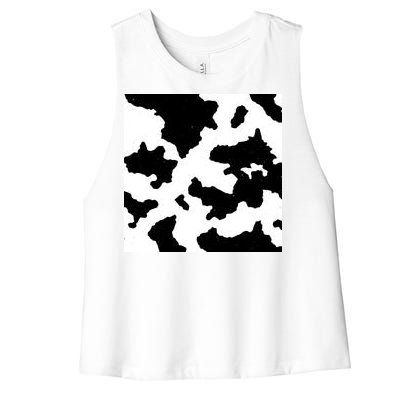 Cow Pattern Women's Racerback Cropped Tank