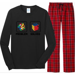 Competitive Puzzle Cube Problem Solved Speed Cubing Meaningful Gift Long Sleeve Pajama Set