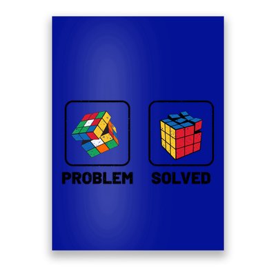 Competitive Puzzle Cube Problem Solved Speed Cubing Meaningful Gift Poster