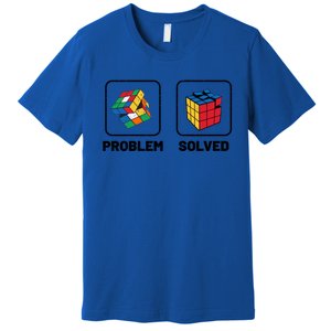 Competitive Puzzle Cube Problem Solved Speed Cubing Meaningful Gift Premium T-Shirt