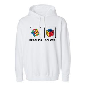 Competitive Puzzle Cube Problem Solved Speed Cubing Meaningful Gift Garment-Dyed Fleece Hoodie