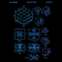 Competitive Puzzle Cube Rubik Patent Speed Cubing Retro Math Gift Cooling Performance Crew T-Shirt