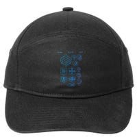 Competitive Puzzle Cube Rubik Patent Speed Cubing Retro Math Gift 7-Panel Snapback Hat
