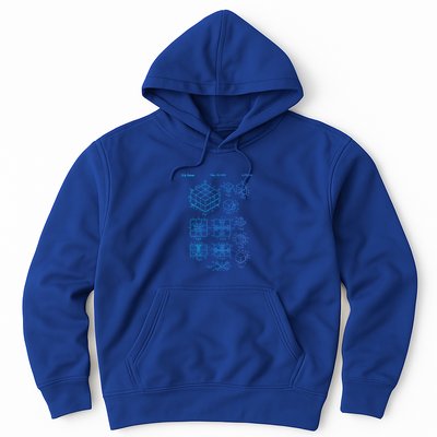 Competitive Puzzle Cube Rubik Patent Speed Cubing Retro Math Gift Hoodie