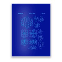 Competitive Puzzle Cube Rubik Patent Speed Cubing Retro Math Gift Poster