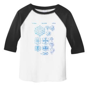 Competitive Puzzle Cube Rubik Patent Speed Cubing Retro Math Gift Toddler Fine Jersey T-Shirt