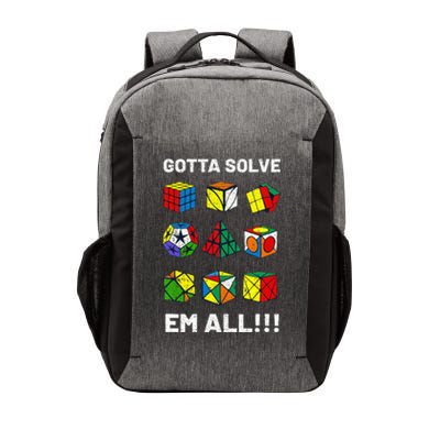 Competitive Puzzle Cube Gotta Solve Em All Speed Cubing Vector Backpack