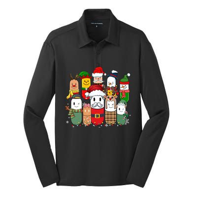 Christmas Pharmacy Crew Costume Christmas Vibes Tees Funny Gift Silk Touch Performance Long Sleeve Polo