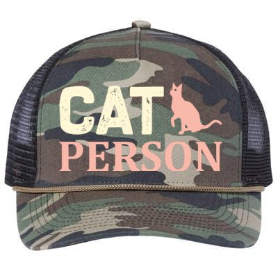 Cat Persom Retro Rope Trucker Hat Cap