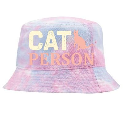 Cat Persom Tie-Dyed Bucket Hat