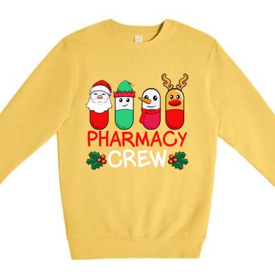 Christmas Pharmacy Crew Pharmacist Santa Snow Pills Xmas Gift Premium Crewneck Sweatshirt