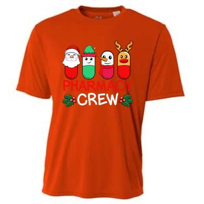 Christmas Pharmacy Crew Pharmacist Santa Snow Pills Xmas Gift Cooling Performance Crew T-Shirt