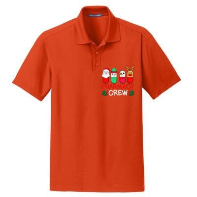 Christmas Pharmacy Crew Pharmacist Santa Snow Pills Xmas Gift Dry Zone Grid Polo