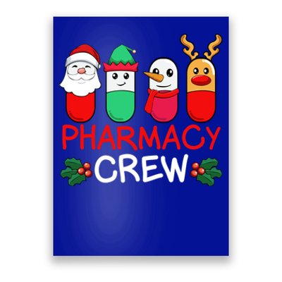 Christmas Pharmacy Crew Pharmacist Santa Snow Pills Xmas Gift Poster