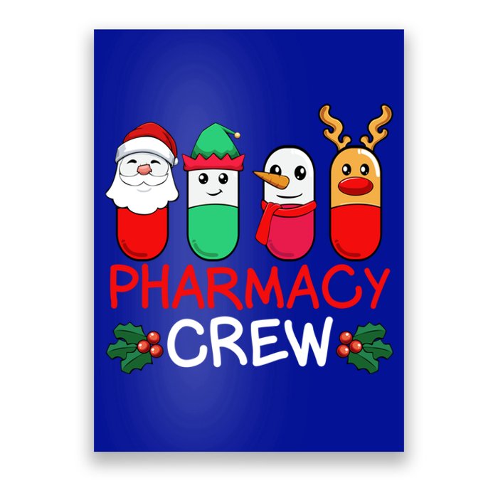 Christmas Pharmacy Crew Pharmacist Santa Snow Pills Xmas Gift Poster