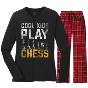 Cool Play Chess Women's Long Sleeve Flannel Pajama Set 