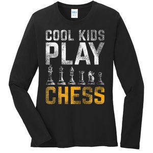 Cool Play Chess Ladies Long Sleeve Shirt