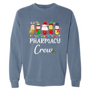 Christmas Pharmacy Crew Santa Reindeer Costume Pharmacist Gift Garment-Dyed Sweatshirt