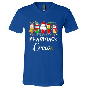 Christmas Pharmacy Crew Santa Reindeer Costume Pharmacist Gift V-Neck T-Shirt