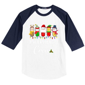 Christmas Pharmacy Crew Santa Reindeer Costume Pharmacist Gift Baseball Sleeve Shirt