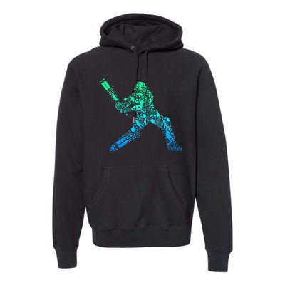 Cricket Player Premium Hoodie