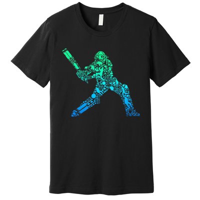 Cricket Player Premium T-Shirt