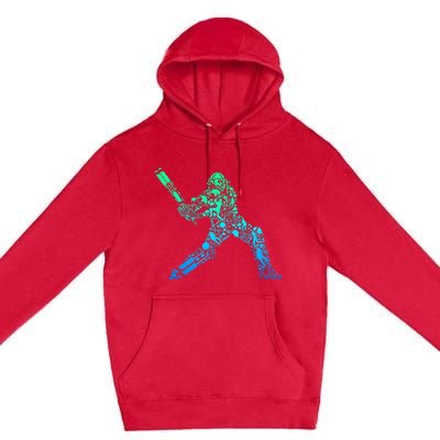 Cricket Player Premium Pullover Hoodie