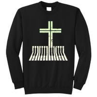 Christian Piano Cross Keyboard Pianist Sweatshirt