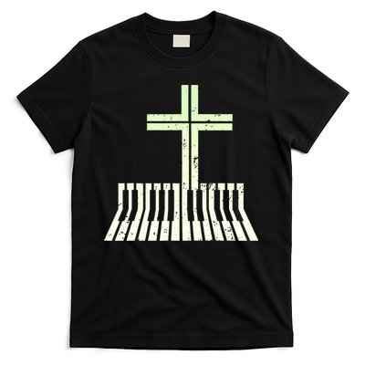Christian Piano Cross Keyboard Pianist T-Shirt