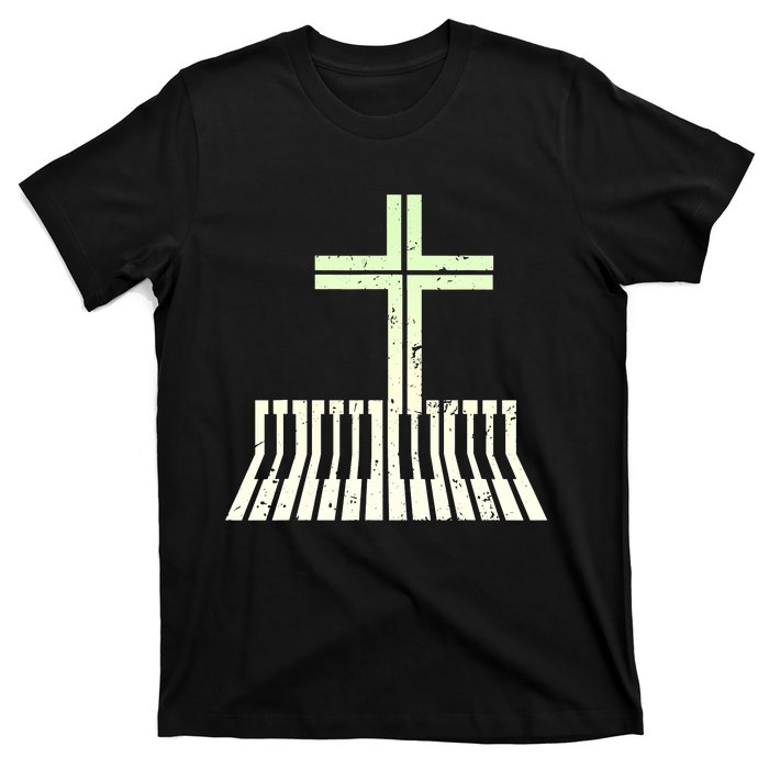 Christian Piano Cross Keyboard Pianist T-Shirt