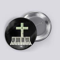 Christian Piano Cross Keyboard Pianist Button