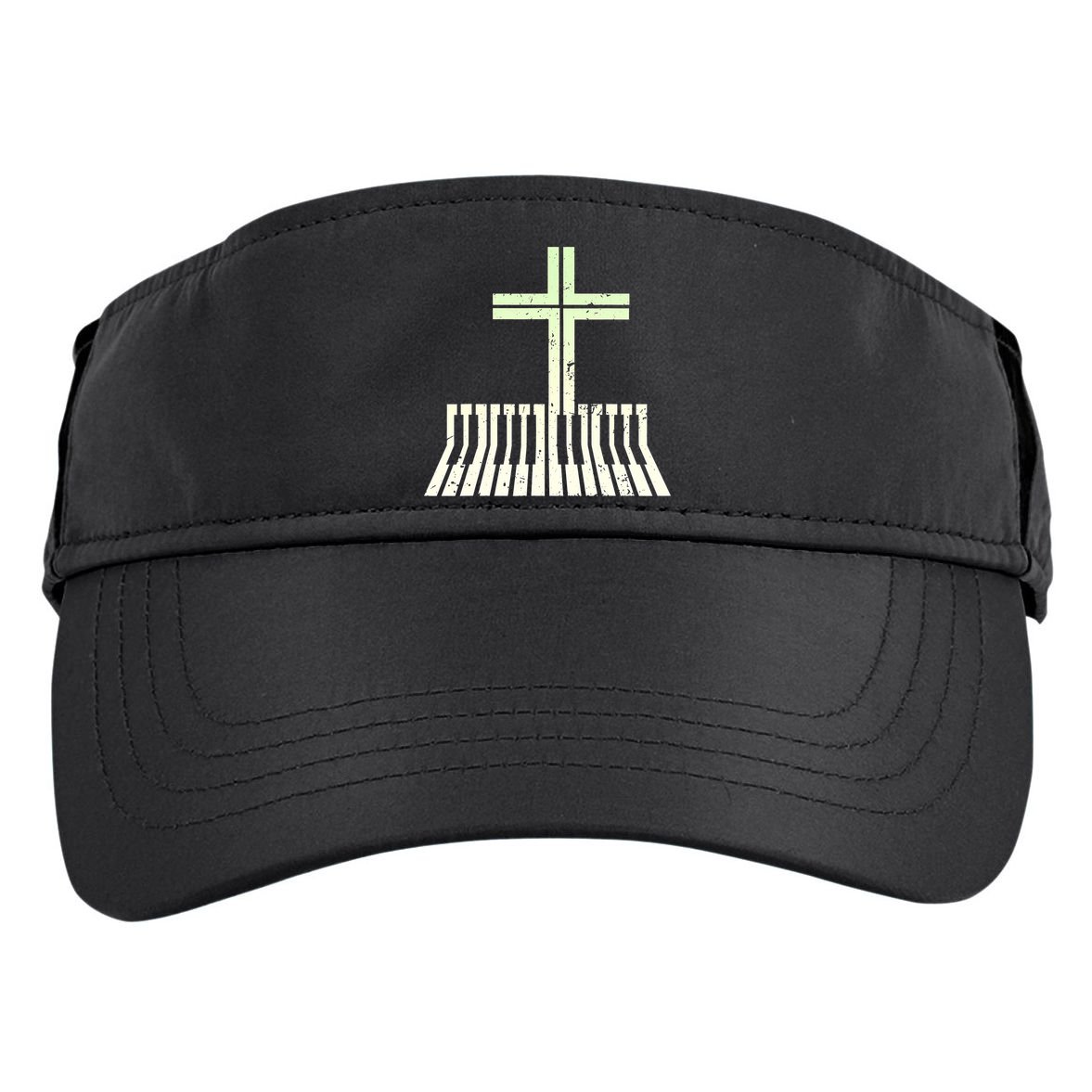 Christian Piano Cross Keyboard Pianist Adult Drive Performance Visor