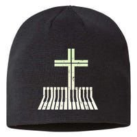 Christian Piano Cross Keyboard Pianist Sustainable Beanie