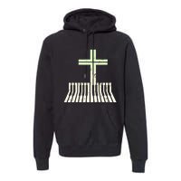 Christian Piano Cross Keyboard Pianist Premium Hoodie