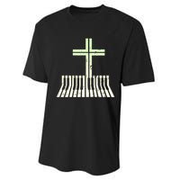 Christian Piano Cross Keyboard Pianist Performance Sprint T-Shirt