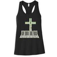 Christian Piano Cross Keyboard Pianist Women's Racerback Tank