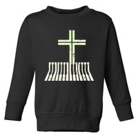 Christian Piano Cross Keyboard Pianist Toddler Sweatshirt