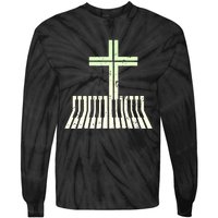 Christian Piano Cross Keyboard Pianist Tie-Dye Long Sleeve Shirt