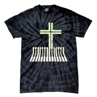 Christian Piano Cross Keyboard Pianist Tie-Dye T-Shirt