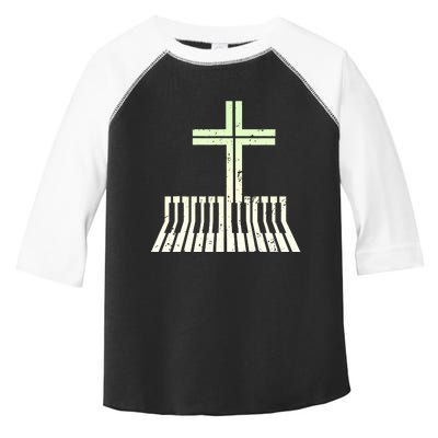 Christian Piano Cross Keyboard Pianist Toddler Fine Jersey T-Shirt