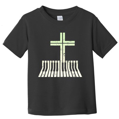 Christian Piano Cross Keyboard Pianist Toddler T-Shirt