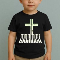 Christian Piano Cross Keyboard Pianist Toddler T-Shirt