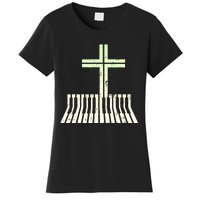 Christian Piano Cross Keyboard Pianist Women's T-Shirt