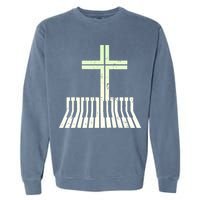 Christian Piano Cross Keyboard Pianist Garment-Dyed Sweatshirt