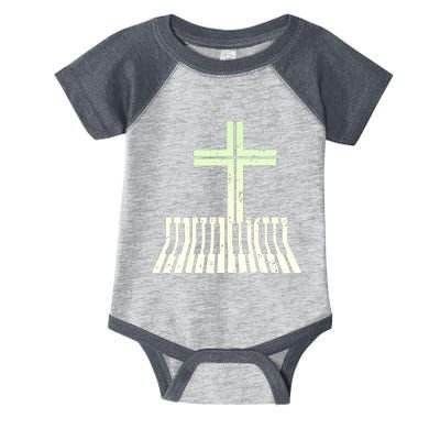 Christian Piano Cross Keyboard Pianist Infant Baby Jersey Bodysuit