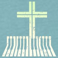 Christian Piano Cross Keyboard Pianist Sueded Cloud Jersey T-Shirt