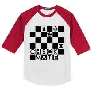 Chess Pieces Chess Checkmate Chess Club Chessboard Kids Colorblock Raglan Jersey