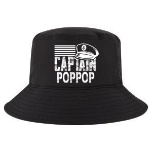 Captain Poppop Cool Gift Sailing Captain Hat Boat Owner Boating Gift Cool Comfort Performance Bucket Hat