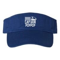 Captain Poppop Cool Gift Sailing Captain Hat Boat Owner Boating Gift Valucap Bio-Washed Visor